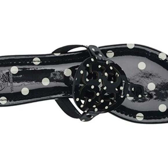 NIB Tory Burch Miller Flip Flop Sandals Shoes NAVY CLASSIC DOT 8, 9.5, 10 - Picture 2 of 10